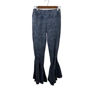 Earthbound Acid Wash Flare Leggings Women's size S with elastic waistband